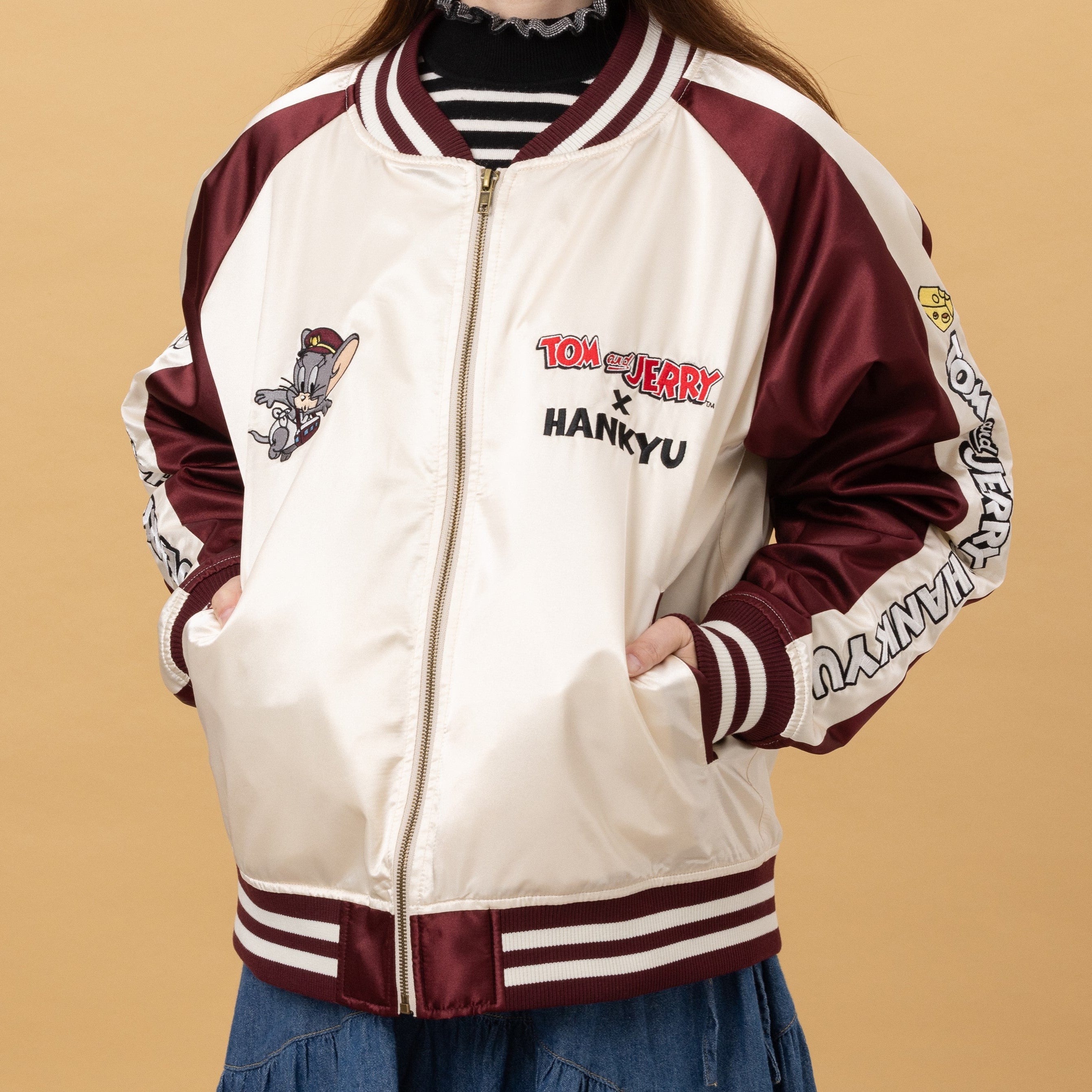 【キャンセル分再販売】トムとジェリー×阪急電車 スカジャン