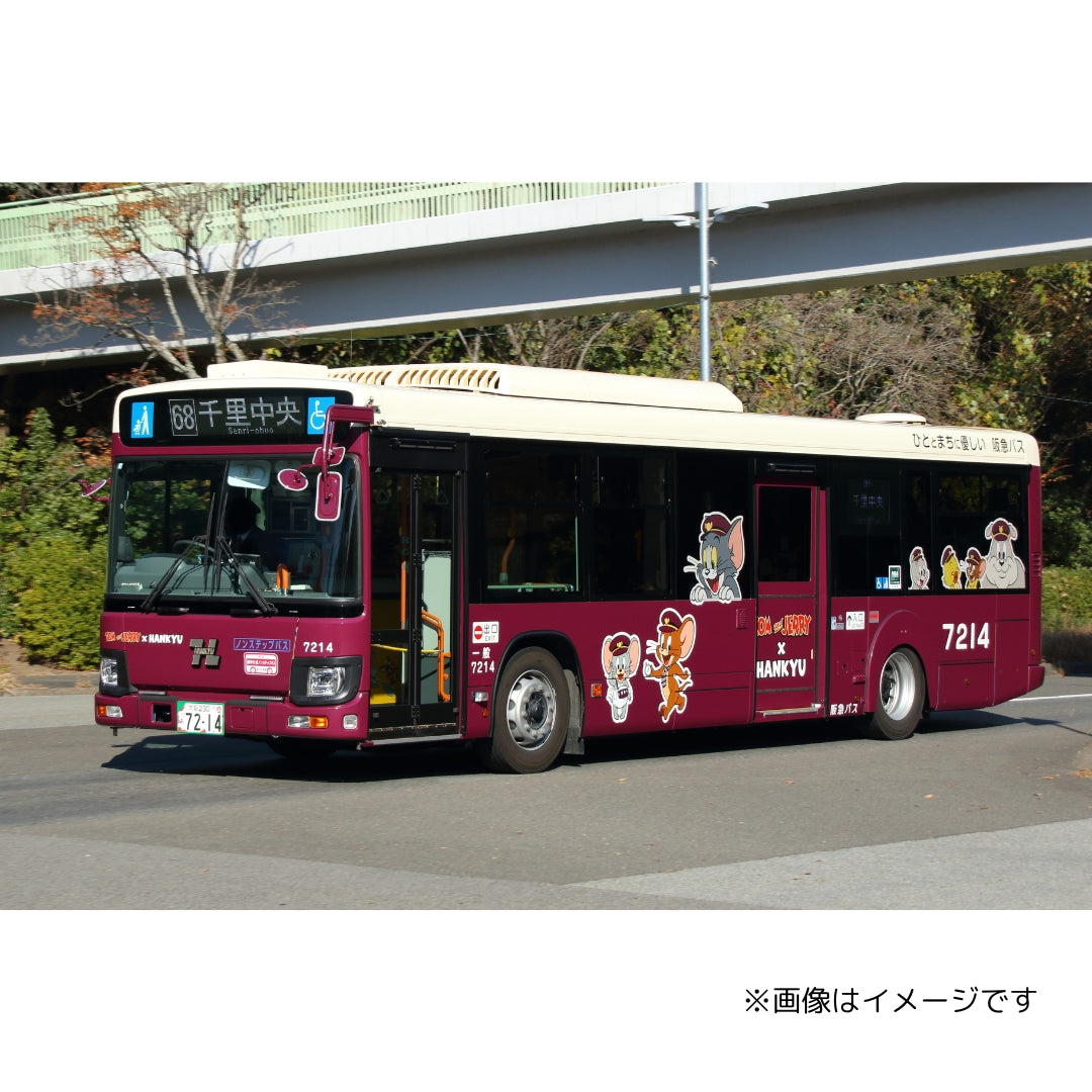 【再販売】「トムとジェリー×阪急電車」コラボラッピングバス1/80ディスプレイモデル 7214号車(千里)
