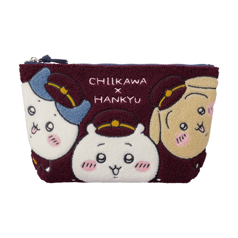 ちいかわ 阪急 阪急電車 サガラ刺繍ポーチ　オリジナルショッパー付き