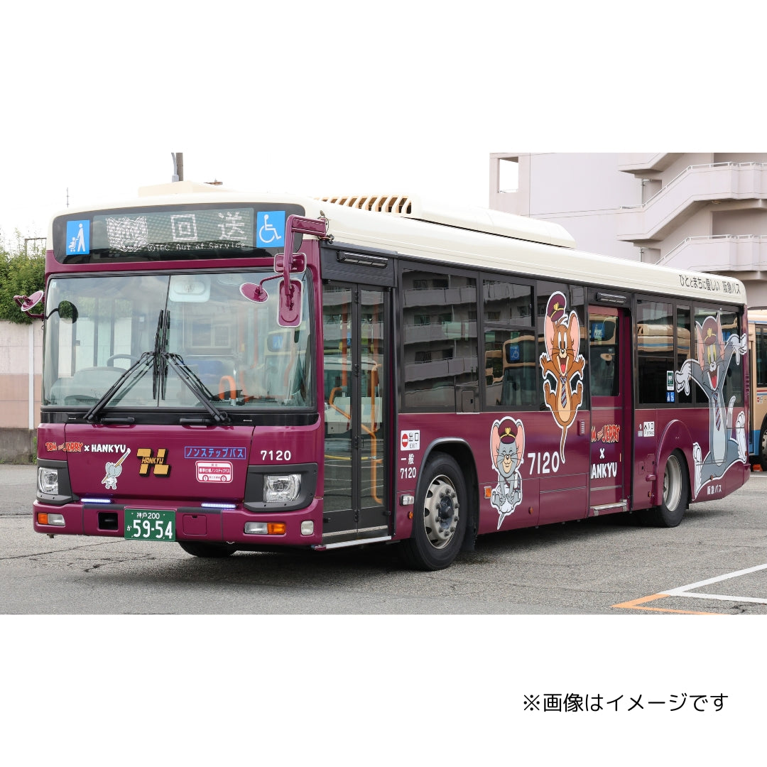 【再販売】「トムとジェリー×阪急電車」コラボラッピングバス1/80ディスプレイモデル 7120号車(伊丹)