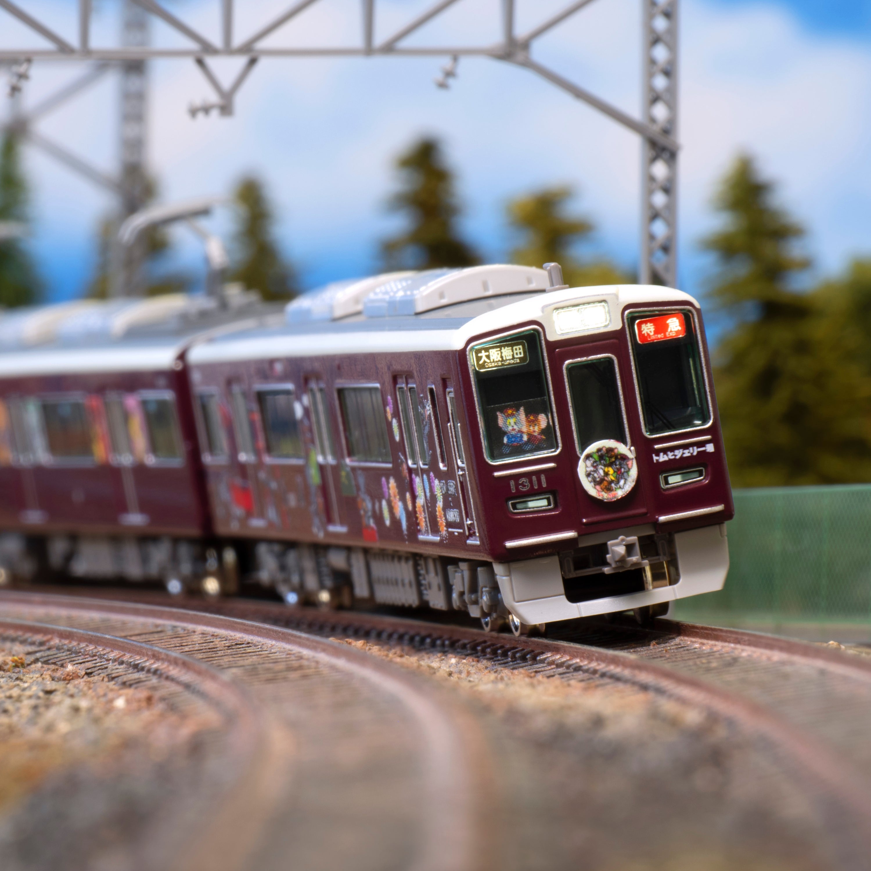 【キャンセル分再販売】【特典つき】鉄道模型阪急1300系(京都線・トムとジェリー号)8両編成セット(動力付き)