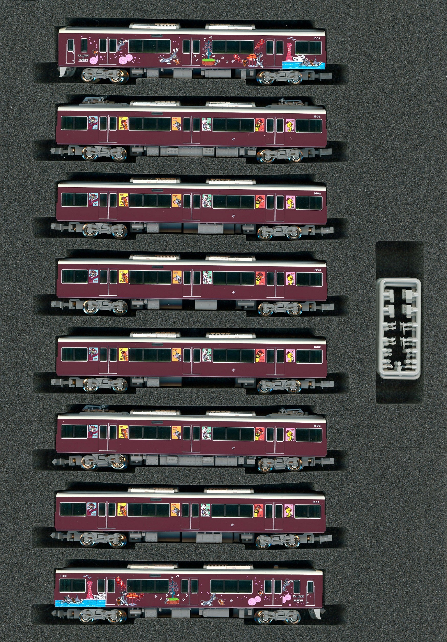 【キャンセル分再販売】【特典つき】鉄道模型阪急1000系(神戸線・トムとジェリー号)8両編成セット(動力付き)