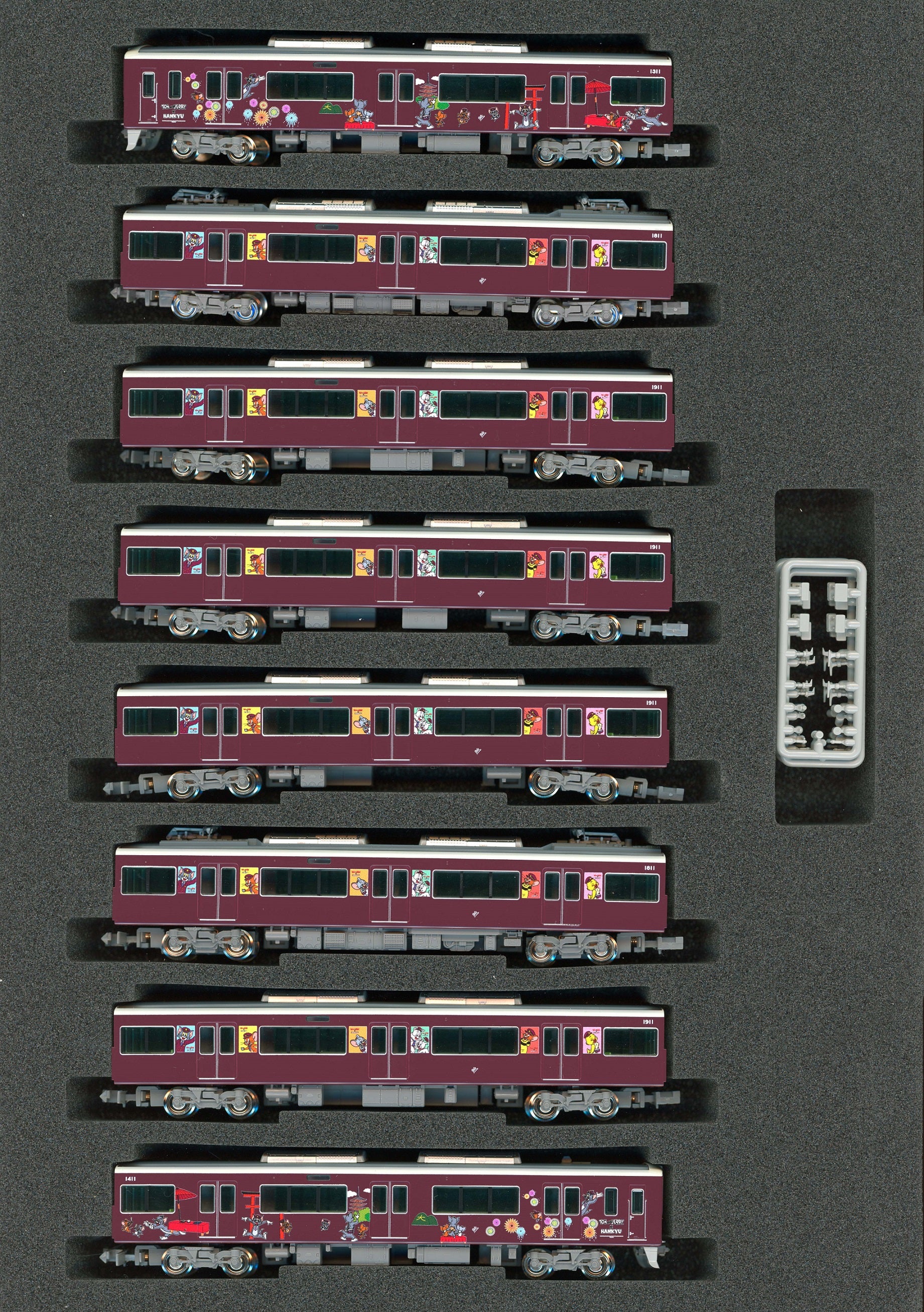 【キャンセル分再販売】【特典つき】鉄道模型阪急1300系(京都線・トムとジェリー号)8両編成セット(動力付き)