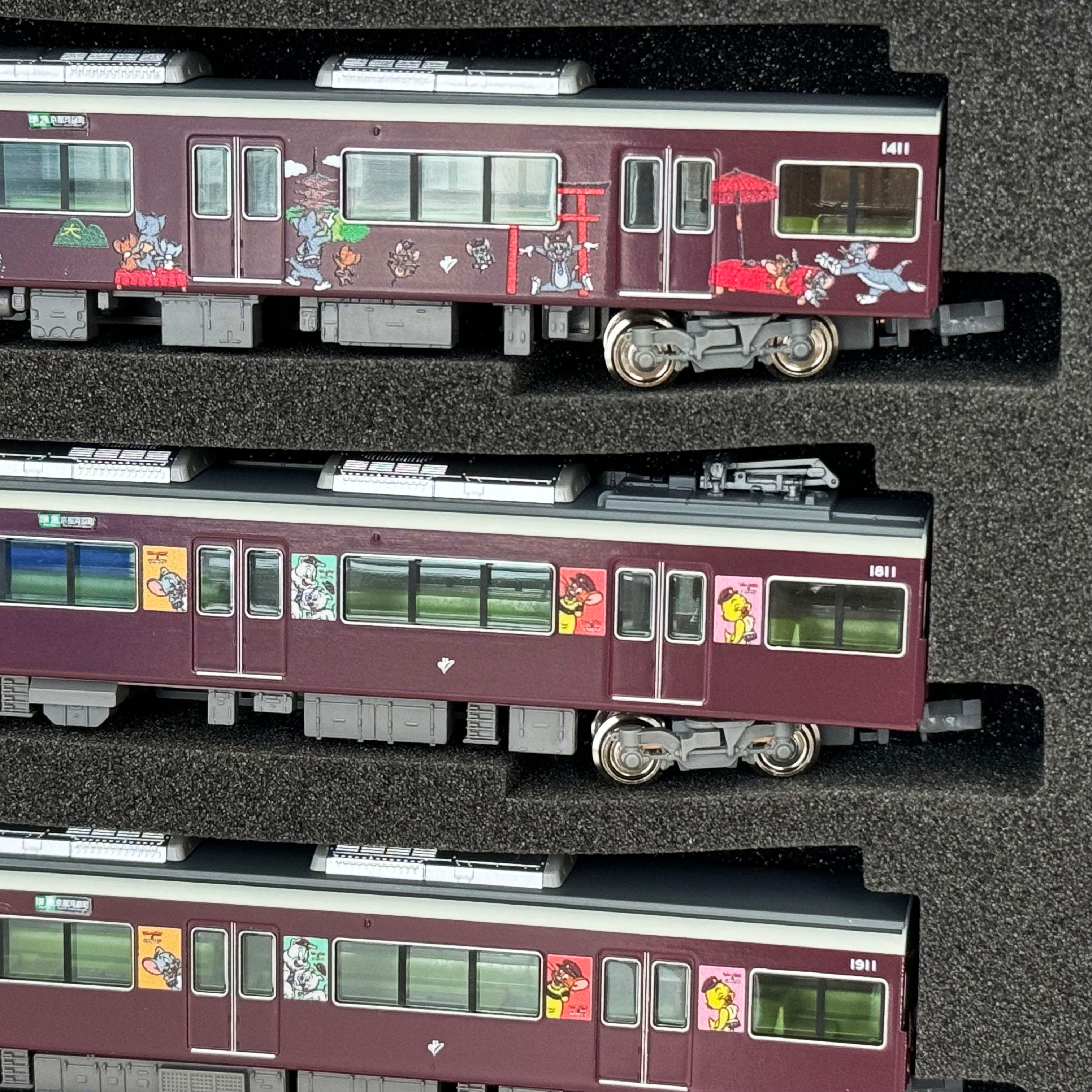 【キャンセル分再販売】【特典つき】鉄道模型阪急1300系(京都線・トムとジェリー号)8両編成セット(動力付き)