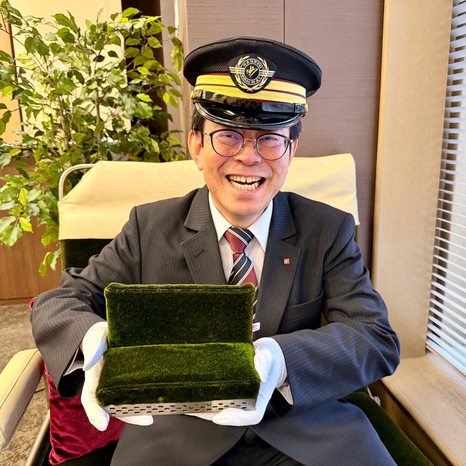 【受注生産】阪急電車ミニチュアロングシート(ゴールデンオリーブ)