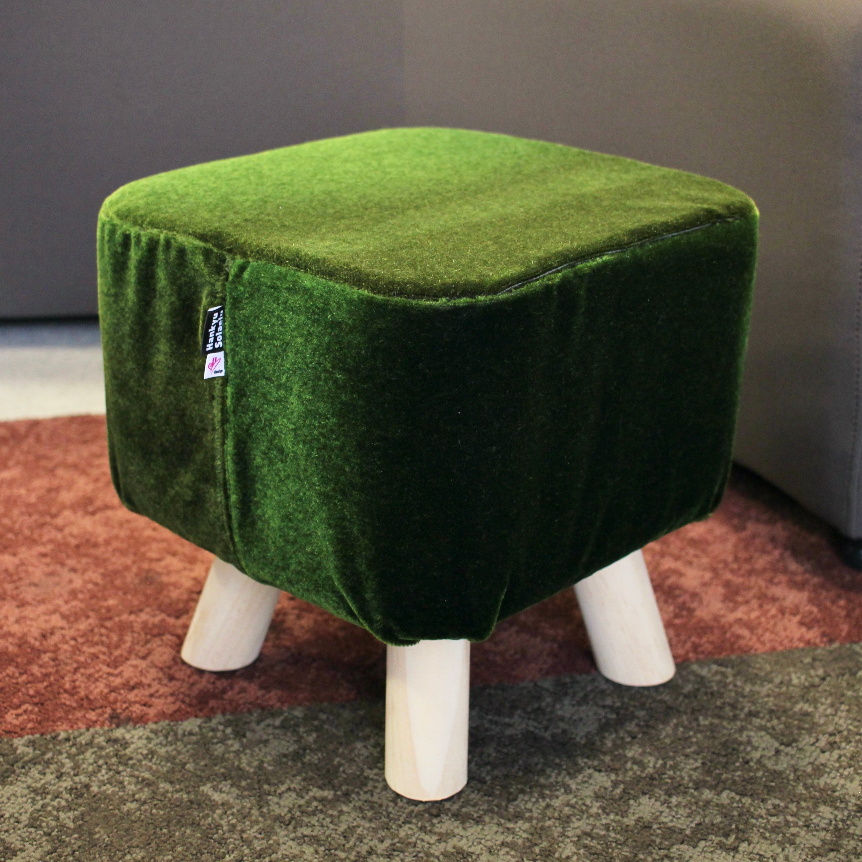 【阪急ソラエル応援】阪急電車シート生地スツール(予約商品)