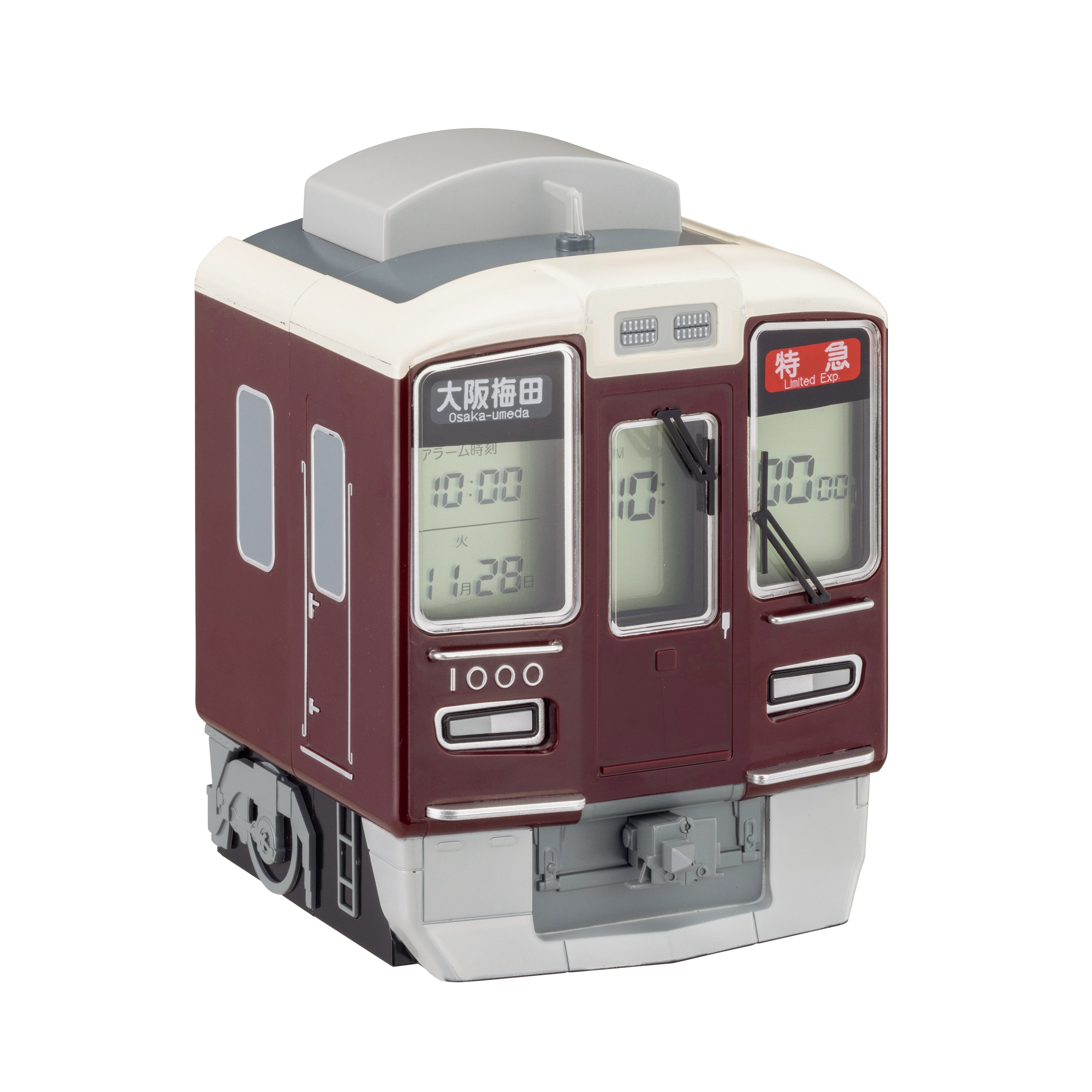 阪急1000系誕生10周年記念 目覚まし時計(ボイレコ顔トレクロック)