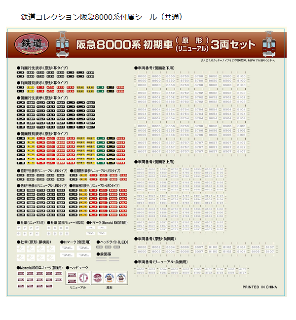 鉄道コレクション阪急8000系初期車②リニューアル3両セット　
