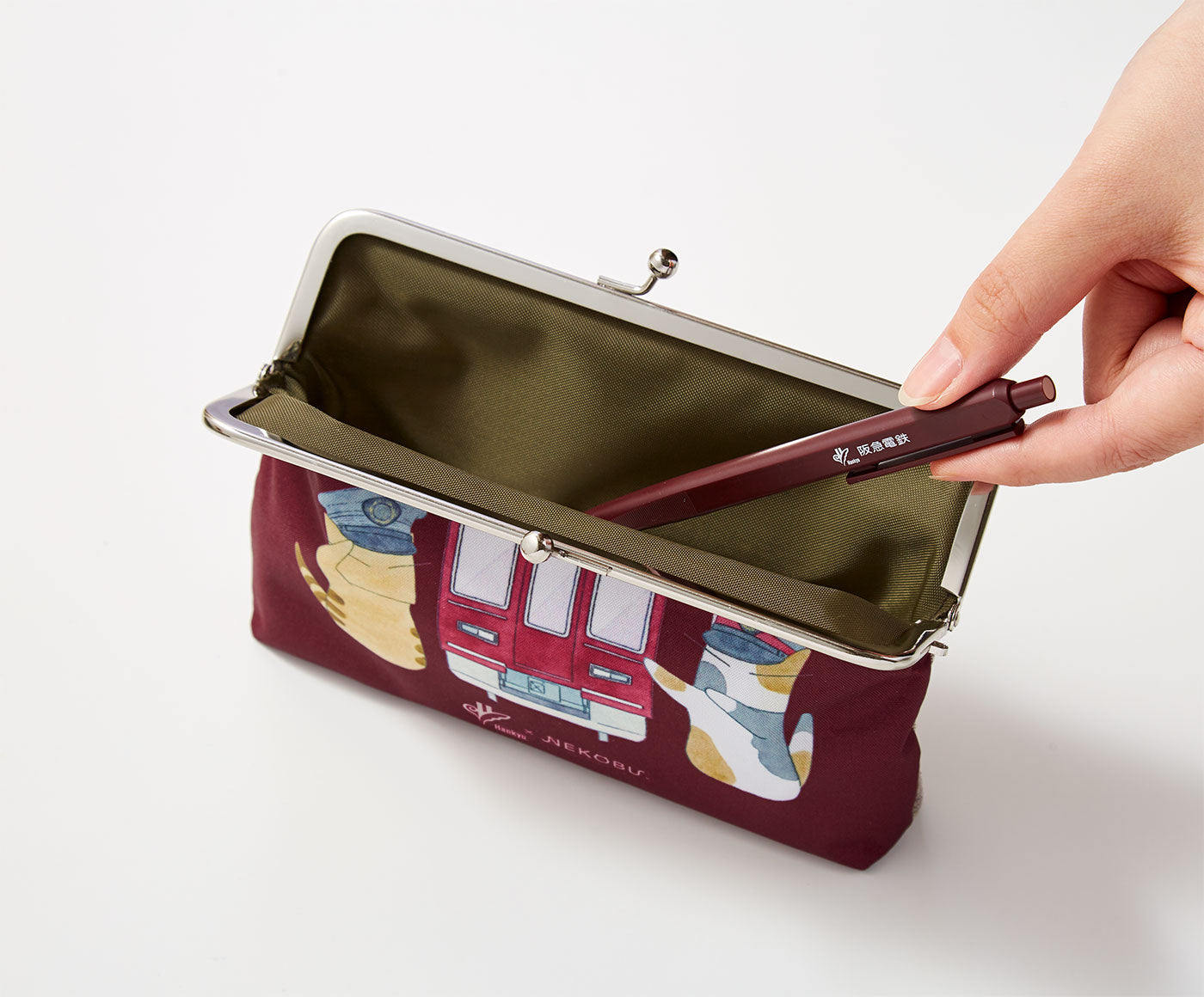 阪急電鉄×猫部 猫車掌さんと猫駅員さんのがま口