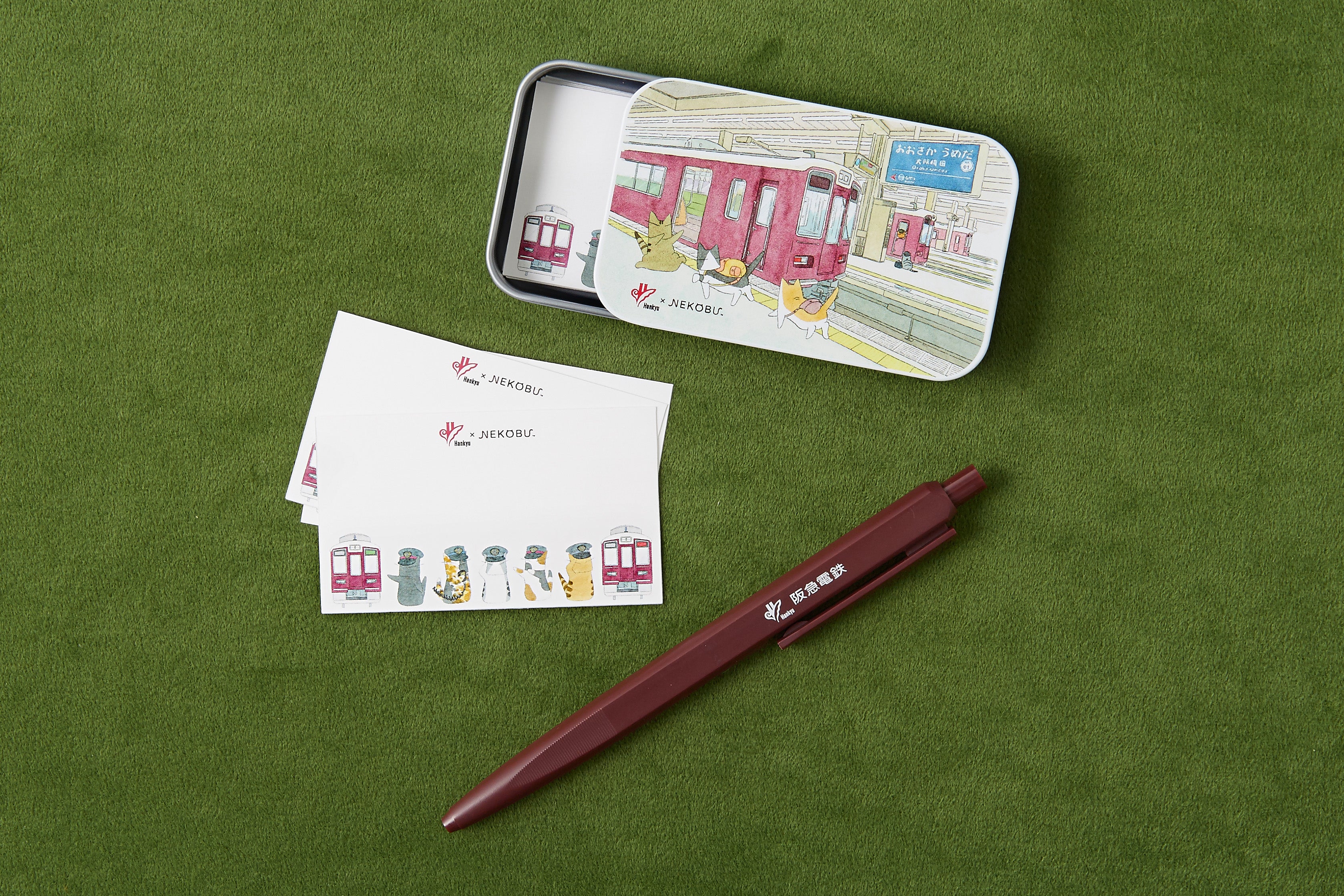 阪急電鉄×猫部 沿線風景を楽しむ缶入りメッセージカード