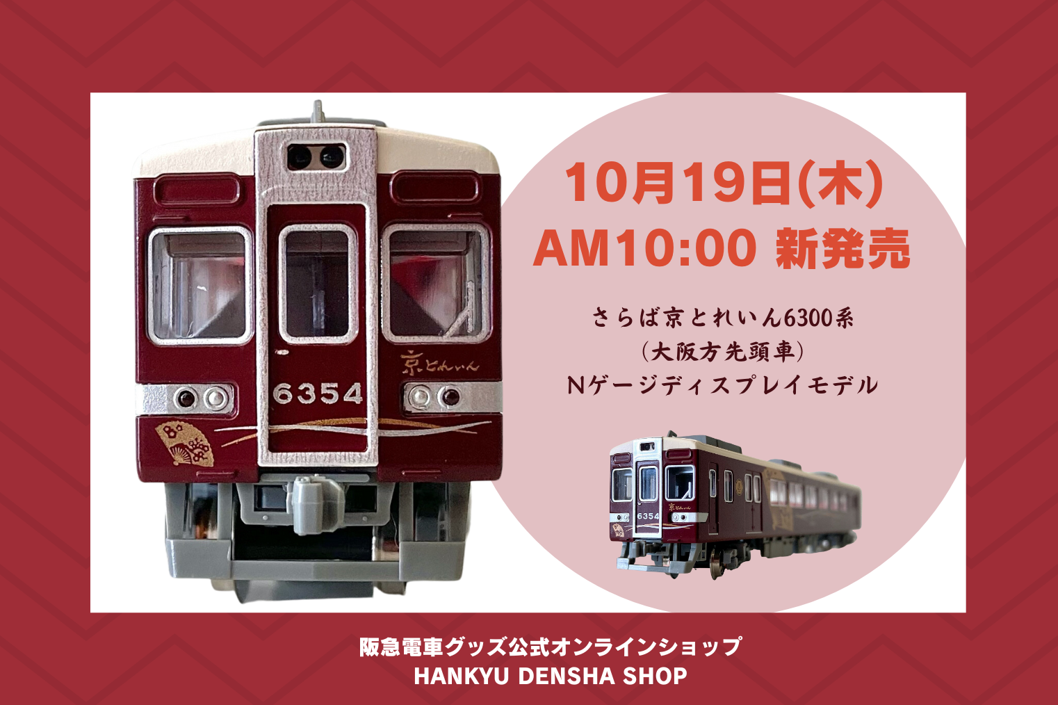 ＜特別仕様＞さらば京とれいん6300系（大阪方先頭車）Ｎゲージディスプレイモデルを発売します！