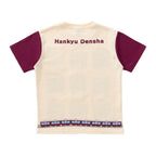 キッズTシャツ（アイボリー×マルーン）