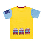 キッズTシャツ（正面イエロー×ブルー）