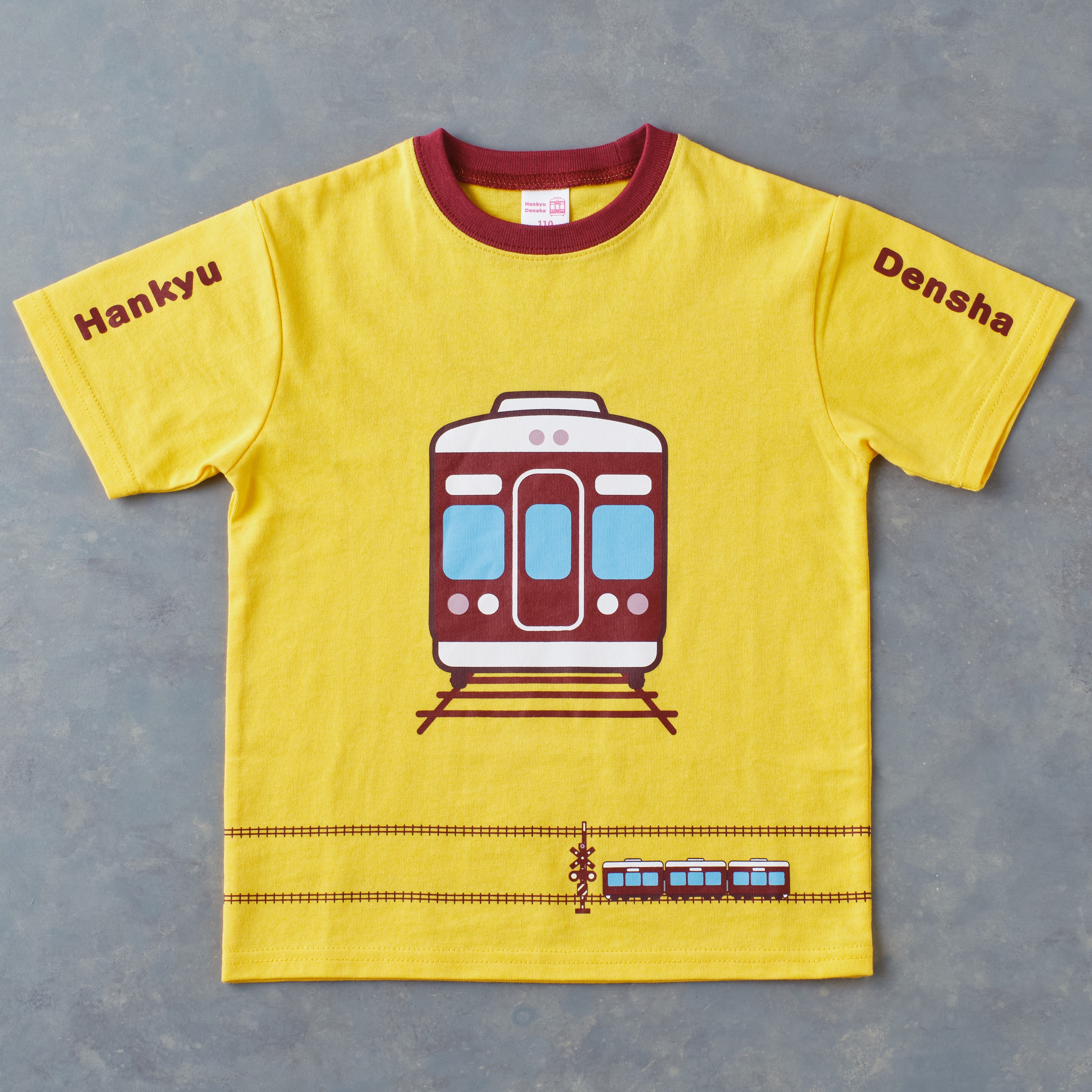 キッズTシャツ(電車正面・イエロー)