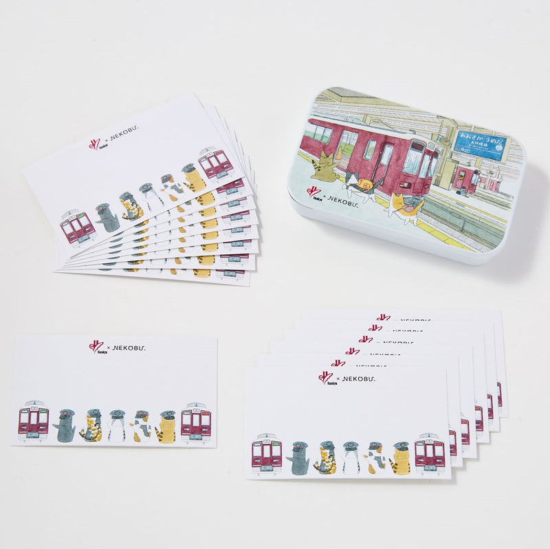 阪急電鉄×猫部　沿線風景を楽しむ缶入りメッセージカード